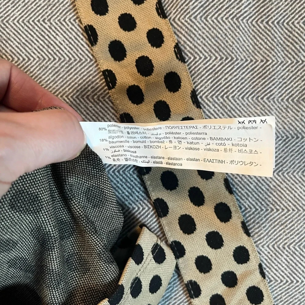 NWT Zara Belted Polka Dot Dress Size Medium